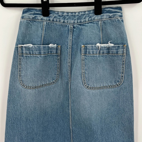 La Vie by Rebecca Taylor Midi Length Denim Skirt - Picture 8 of 11